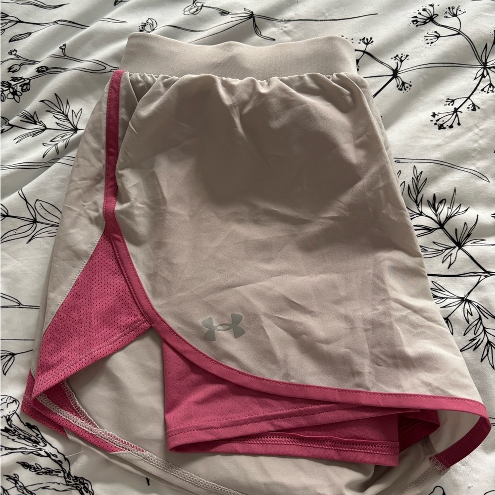 Under Armour Women's Athletic Shorts - Pink and Gray